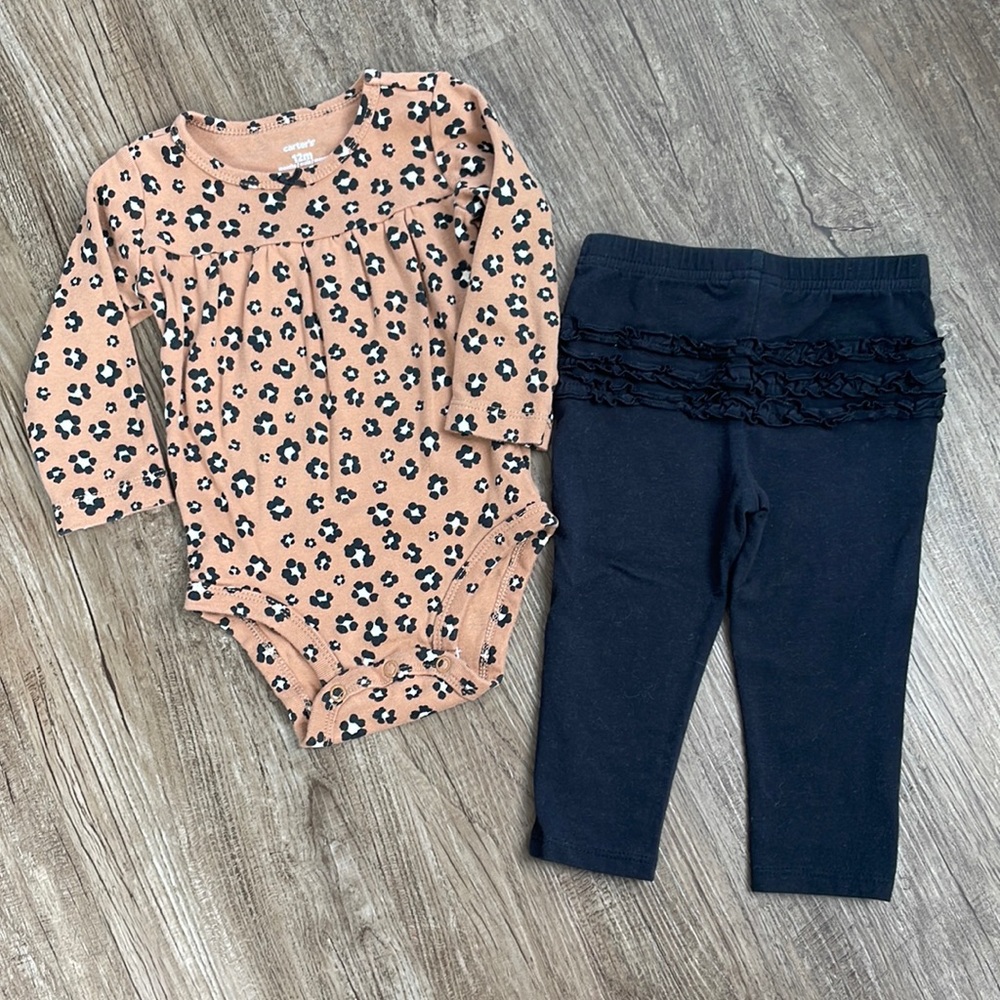 Baby Girl’s Leopard Outfit Size 12M